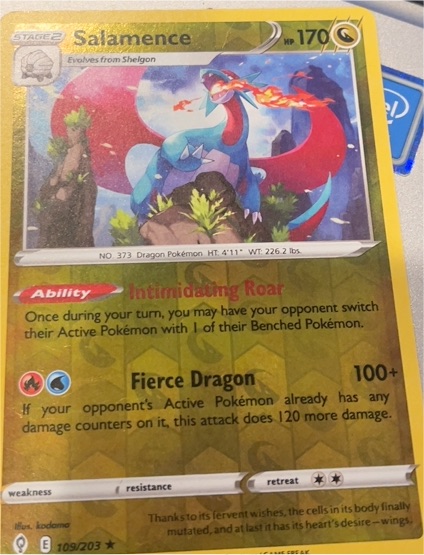 2021 Pokémon SWSH07: Evolving Skies #109 Salamence — front