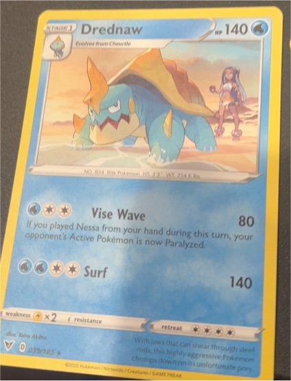 2020 Pokémon Sword & Shield: Vivid Voltage #039 Drednaw — front