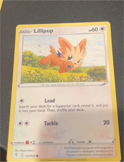 2021 Pokémon Evolving Skies #133 Lillipup — front