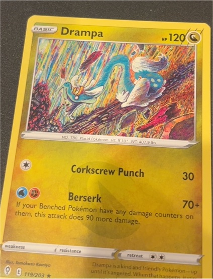 2022 Pokémon Evolving Skies #119 Drampa — front