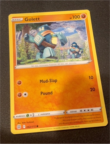 2022 Pokémon Brilliant Stars #082 Golett — front