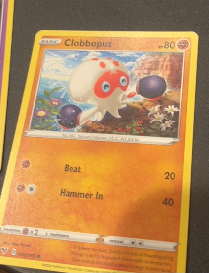 2020 Pokémon #100 Clobbopus — front