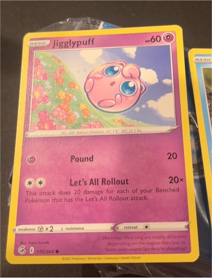 2021 Pokémon Fusion Strike #110 Jigglypuff — front