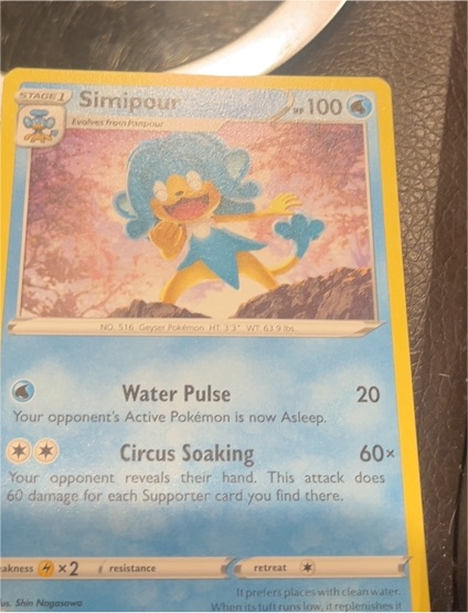 2021 Pokemon Fusion Strike #069 Simipour — front