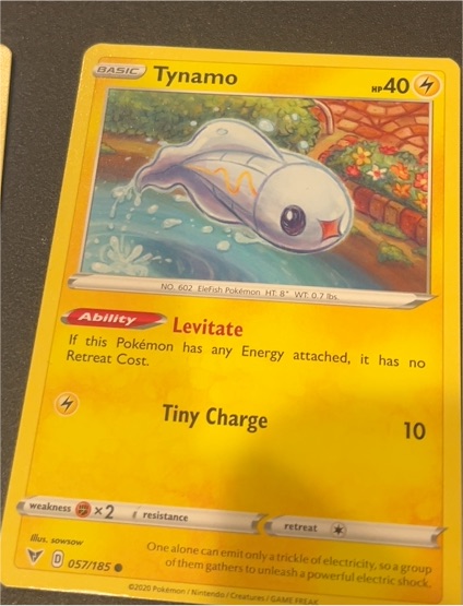 2020 Pokémon SWSH04: Vivid Voltage #057 Tynamo — front