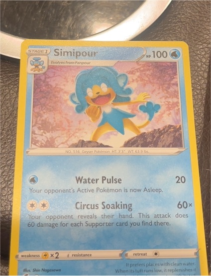 2021 Pokémon Fusion Strike #069 Simipour — front