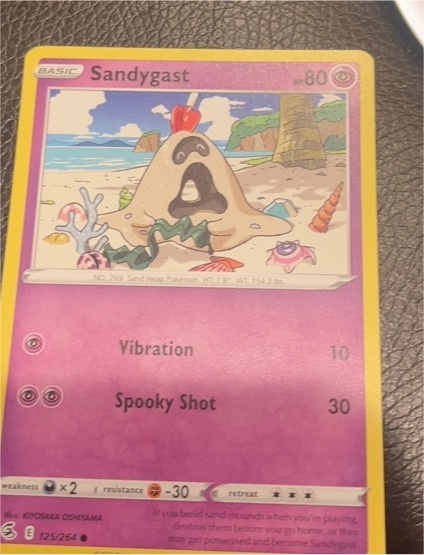 2021 Pokémon SWSH08: Fusion Strike #125 Sandygast — front