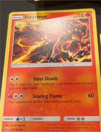 2017 Pokemon TCG Burning Shadows #24 Heatmor — front