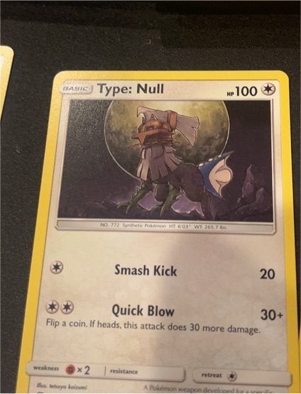 2019 Pokémon Unified Minds #183 Type: Null — front