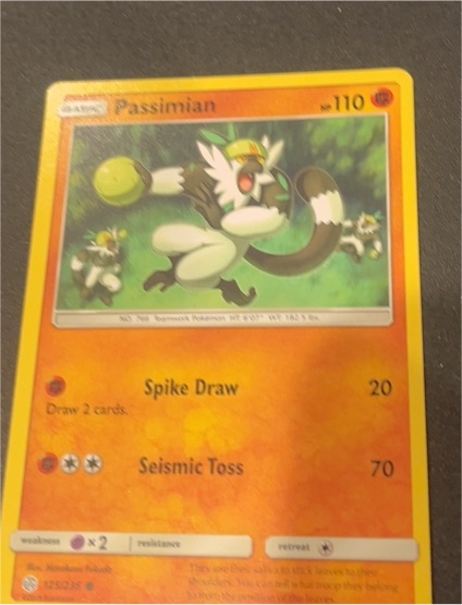 2019 Pokemon Sun & Moon Cosmic Eclipse #125 Passimian — front