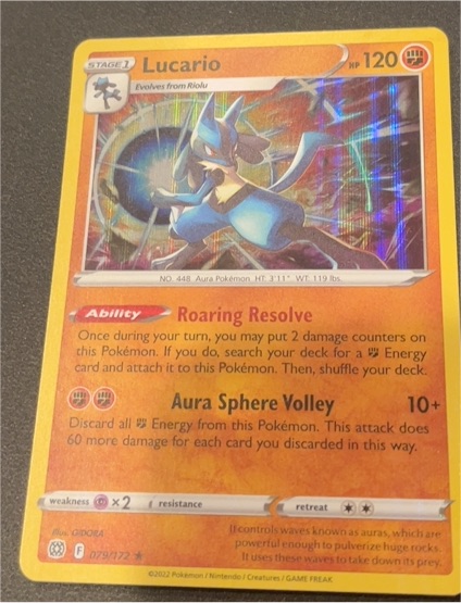 2022 Pokemon TCG Brilliant Stars #079 Lucario — front