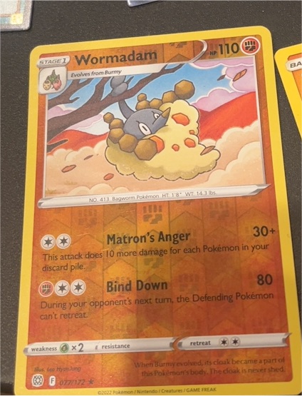 2022 Pokémon Brilliant Stars #077 Wormadam — front