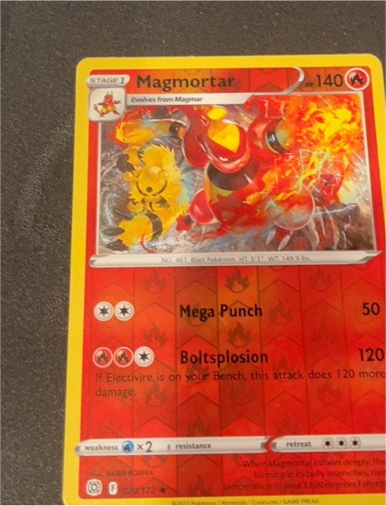 2022 Pokémon Brilliant Stars #20 Magmortar — front