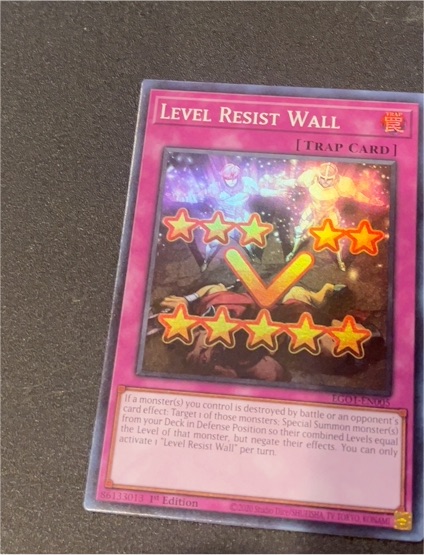 2020 Yu-Gi-Oh! EGO1-EN005 Level Resist Wall — front