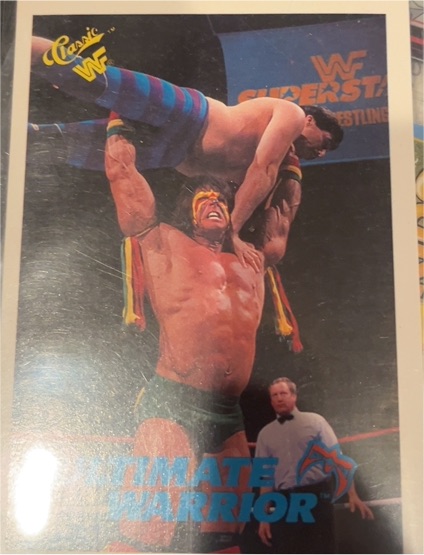1990 Classic WWF #43 Ultimate Warrior — front