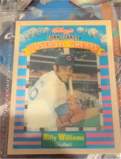 1991 Kellogg's Corn Flakes Baseball Greats #9 Billy Williams — front