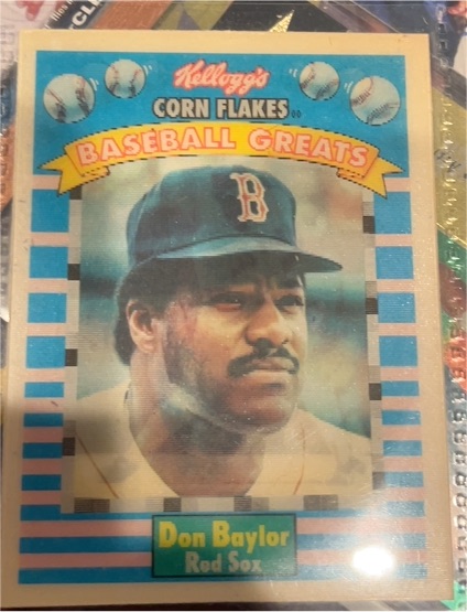 1991 Kellogg's Corn Flakes Baseball Greats #14 Don Baylor — front