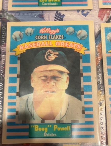 1991 Kellogg's Corn Flakes Baseball Greats #13 Boog Powell — front