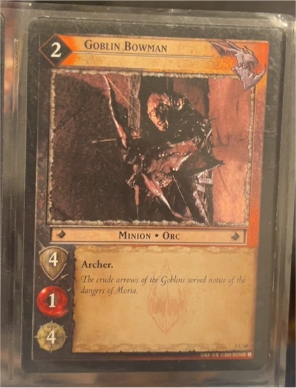 Lord of the Rings Mines of Moria 2002 #2.C60 Goblin Bowman — front