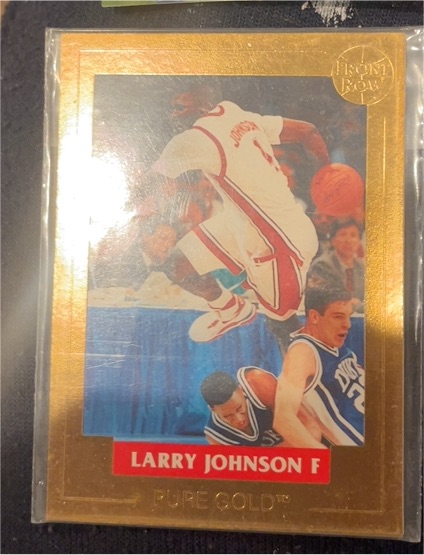 1992 Front Row Pure Gold #1 Larry Johnson — front