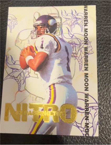 1995 Collector's Edge Nitro #1 Warren Moon Minnesota Vikings — front