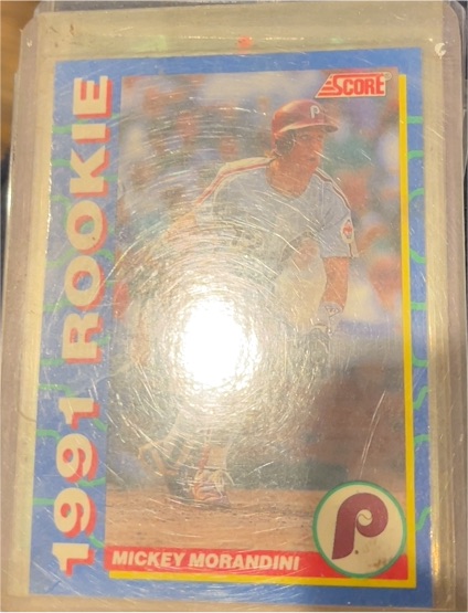 1991 Score #Mickey Morandini Rookie Philadelphia Phillies — front