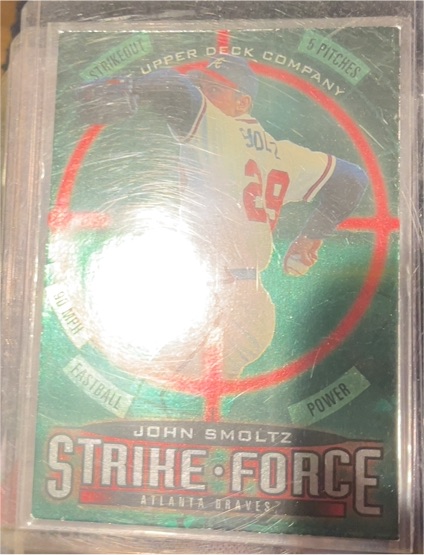 1996 Upper Deck Strike Force #64 John Smoltz — front