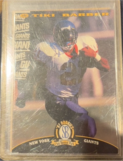1997 Score Board NFL Rookies #45 Tiki Barber — front