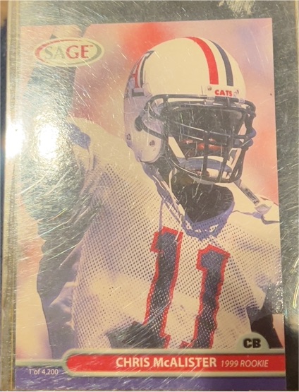 1999 SAGE #1 Chris McAlister Rookie — front
