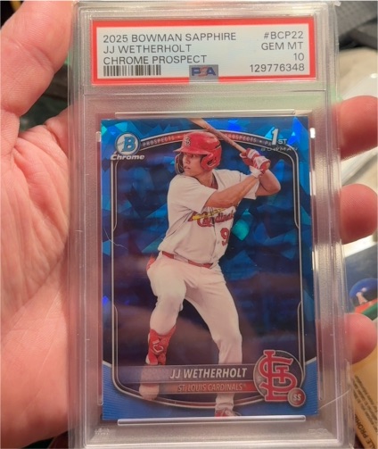 2025 Bowman Chrome Prospects #BCP-22 JJ Wetherholt — front