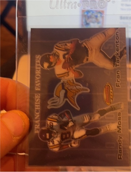 1999 Bowman's Best Franchise Favorites #F2 Randy Moss/Fran Tarkenton — front
