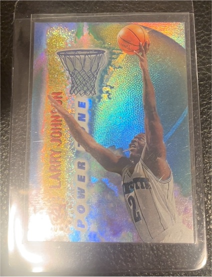1995-96 Topps Stadium Club Power Zone #PZ4 Larry Johnson — front