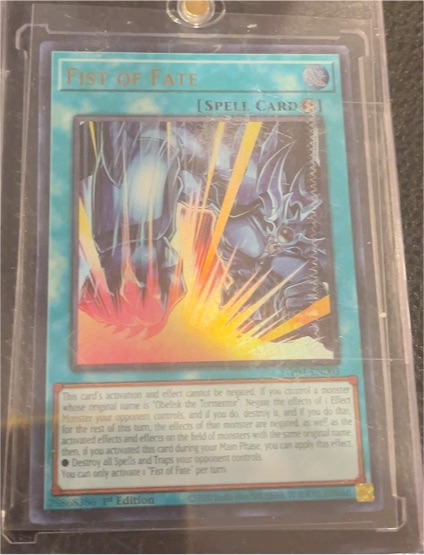 Yu-Gi-Oh! 2002 EGO1-EN003 Fist of Fate — front
