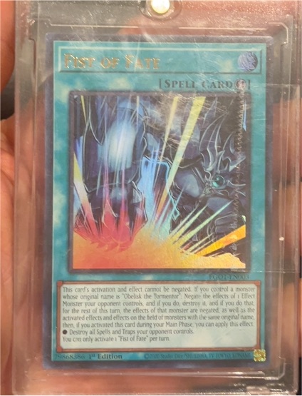 2003 Yugioh EG01-EN003 Fist of Fate — front