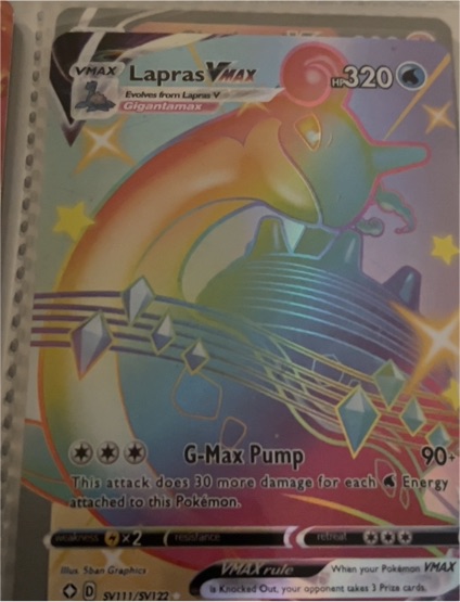 2021 Pokémon TCG Shining Fates #SV111 Lapras VMAX — front