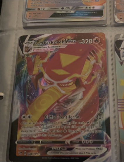 2020 Pokémon TCG Darkness Ablaze #034/189 Centiskorch VMAX — front