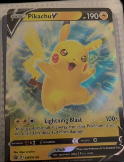 2022 Pokémon SWSH198 Pikachu V — front