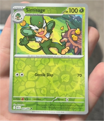 2025 Pokémon SV: Black Bolt #005 Simisage — front