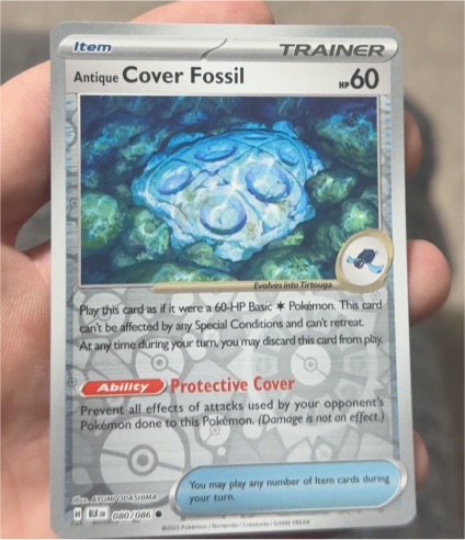 2023 Pokémon SV Black Bolt #080 Antique Cover Fossil — front