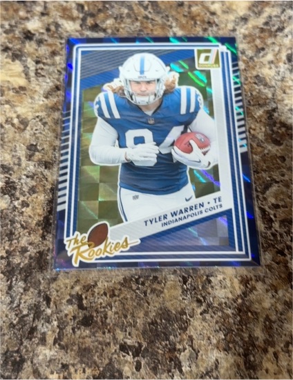 2025 Donruss #9 Tyler Warren The Rookies — front