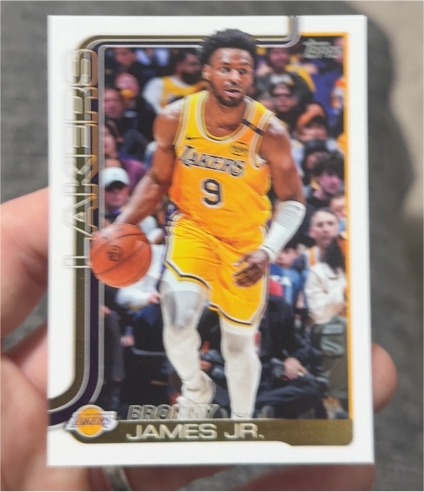 2025-26 Topps #152 Bronny James Jr. — front