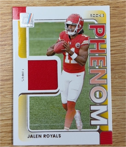 2025 Panini Donruss Rookie Phenom Jerseys #RPJ-JRS Jalen Royals — front