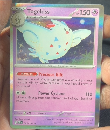 2023 Pokemon Scarlet and Violet Obsidian Flames #085 Togekiss — front