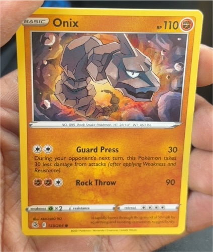 2021 Pokémon SWSH08: Fusion Strike #138 Onix — front