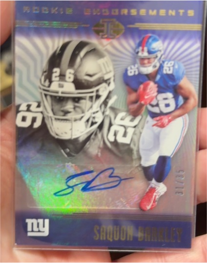 2018 Panini Illusions Rookie Endorsements #RE-SB Saquon Barkley — front