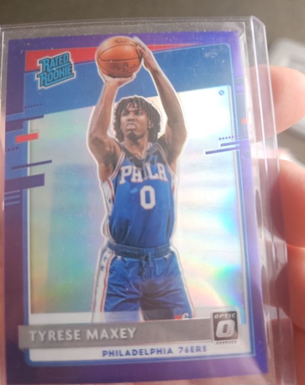 2020-21 Donruss Optic #171 Tyrese Maxey Rated Rookie — front