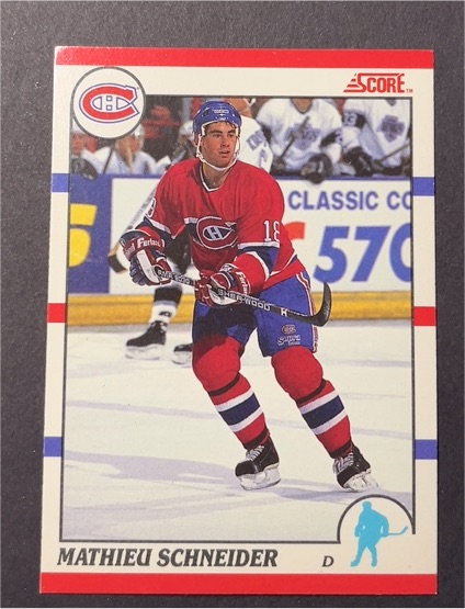 1990-91 Score #127 Mathieu Schneider — front