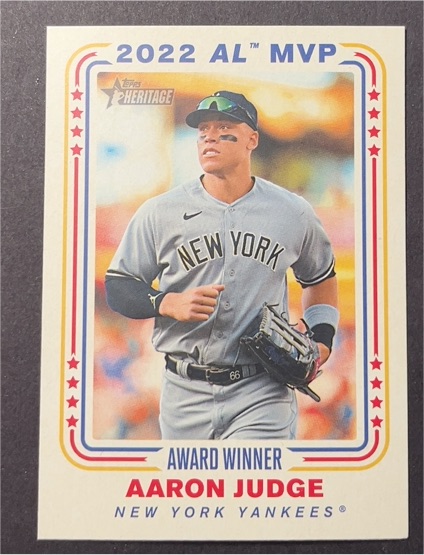 2023 Topps Heritage High Number #AW-1 Aaron Judge Award Winner AL MVP — front