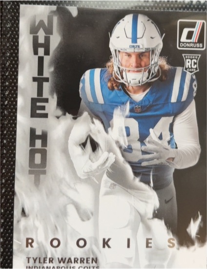 2025 Panini Donruss #WHR-TWR Tyler Warren White Hot Rookies — front