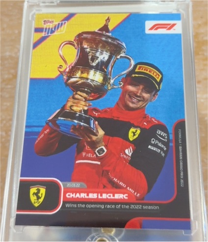 2022 Topps Now Formula 1 #1 Charles Leclerc Wins the Opening Race of 2022 Season — front